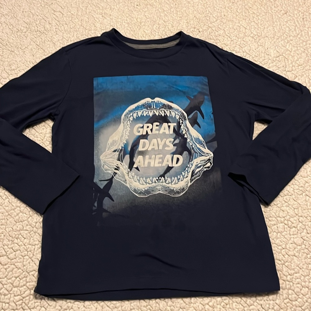 Boys shark long sleeve shirt